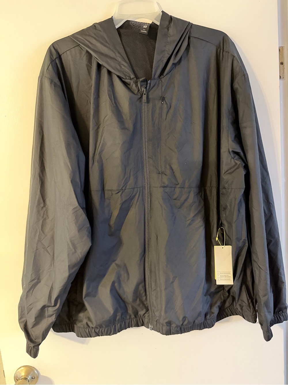 all in motion Men's Hooded Windbreaker Jacket - Charcoal Gray